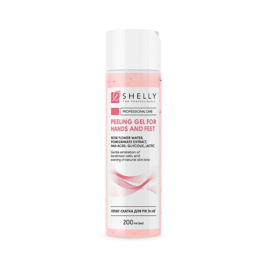 Peeling Gel for Hands and Feet with Rose Flower Water, Pomegranate Extract and Aha-Acids Shelly 200 ml